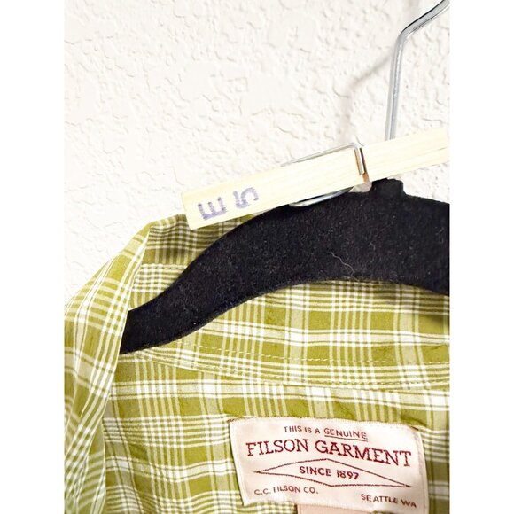 CC Filson Co Angler Fishing Shirt Button Up Vented Roll Tab Sleeve Plaid XL - Picture 5 of 5
